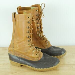 Vintage LL Bean Men's 9 Duck Boots Tall DAMAGED USA Maine Hunting Shoe Gorpcore